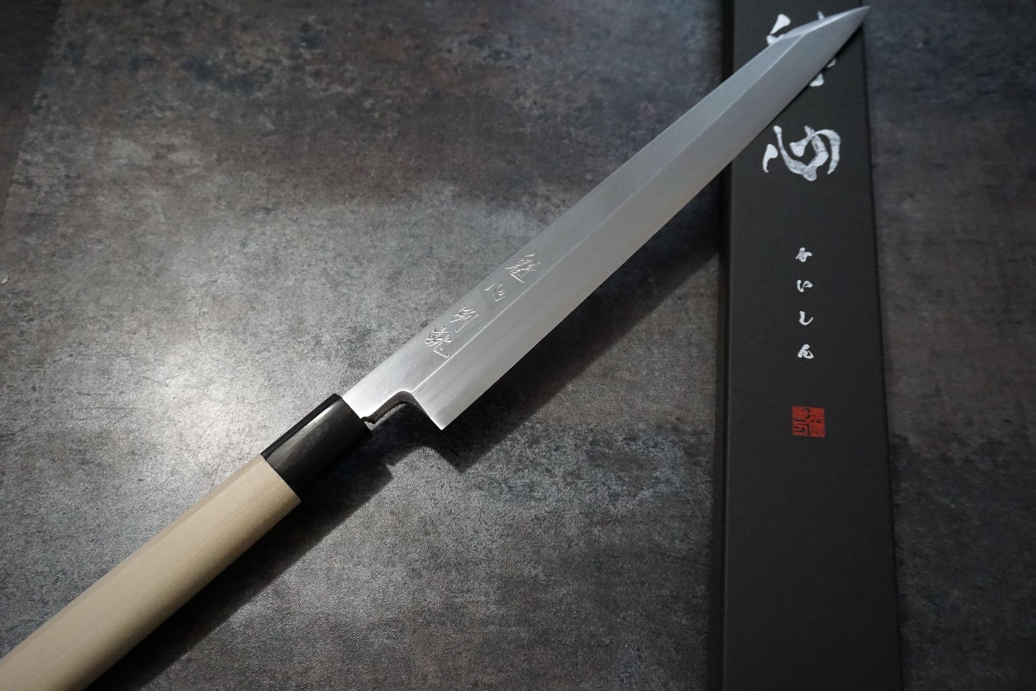 Nakamura Hontanren Blue 2 270mm Kiritsuke Yanagiba - RealSharpKnife.com